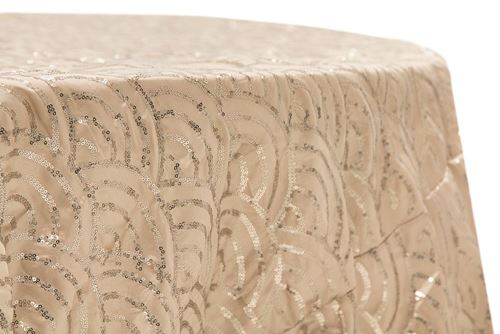 Picture of Table Cloth 120 - Champagne (Scales Round)