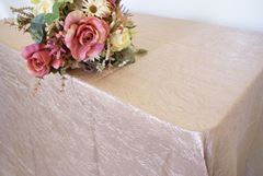 Picture of Table Cloth 90X132 - Champagne (Crushed Taffeta Rectangle)