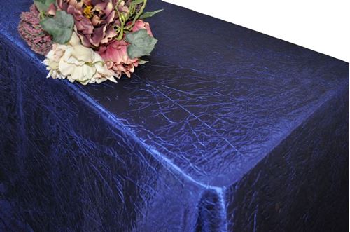 Picture of Table Cloth 90X156 - Navy (Crushed Taffeta Rectangle)