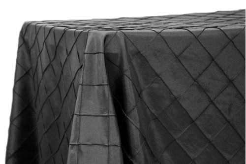 Picture of Table Cloth 90X132 - Black (Pintuck Taffeta Rectangle)