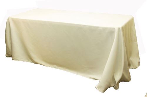 Picture of Table Cloth 90X132 - Ivory (Poly Oblong)