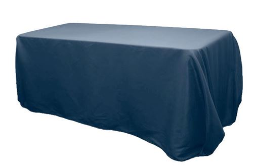 Picture of Table Cloth 90X132 - Navy (Poly Oblong)