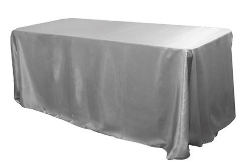 Picture of Table Cloth 90X132 - Silver Platinum (Satin Rectangle)