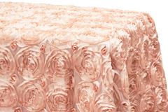 Picture of Table Cloth 90X132 - Blush (Satin Rosette Rectangle)