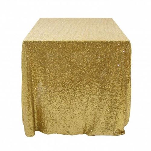 Picture of Table Cloth 90X132 - Gold (Sequin Rectangle)
