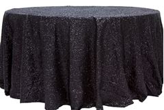Picture of Table Cloth 120 - Black (Glitz sequin Round)