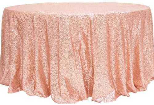 Picture of Table Cloth 120 - Blush (Glitz sequin Round)