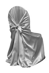 Picture of Chair Cover Silver Charcoal (Satin Self Tie)
