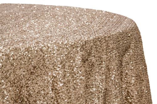 Picture of Table Cloth 120 - Champagne (Glitz sequin round)