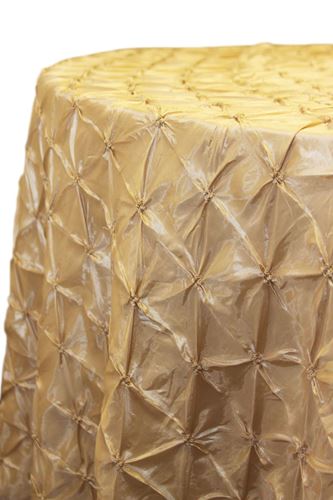 Picture of Table Cloth 120 - Gold (Pinched wheel Round)