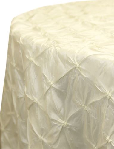 Picture of Table Cloth 120 - Ivory (Pinched wheel Round)