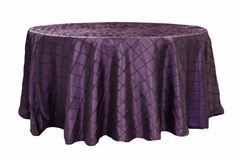 Picture of Table Cloth 120 - Eggplant (Pintuck Taffeta Round)
