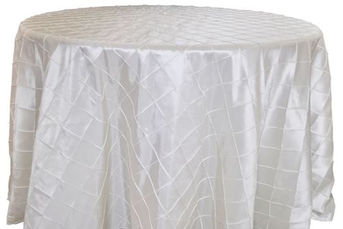 Picture of Table Cloth 108 - Ivory (Pintuck Taffeta Round)