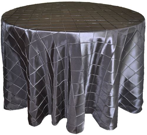 Picture of Table Cloth 108 - Pewter (Pintuck Taffeta Rectangle)
