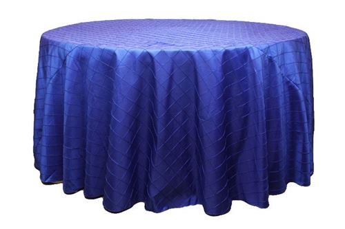 Picture of Table Cloth 108 - Royal Blue (Pintuck Taffeta Round)