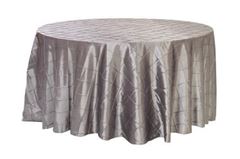 Picture of Table Cloth 108 - Silver Platinum (Pintuck Taffeta Round)