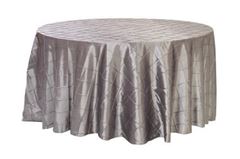 Picture of Table Cloth 90 - Silver Platinum (Pintuck Taffeta Round)
