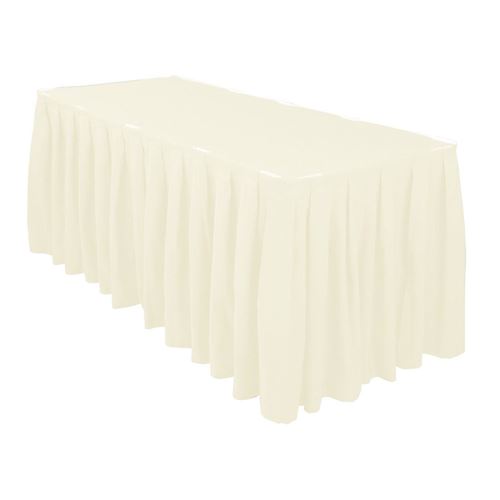 Picture of Table Skirt 14 - Ivory (Poly )
