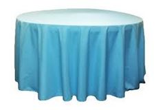 Picture of Table Cloth 120 - Aqua Blue (Poly Round)