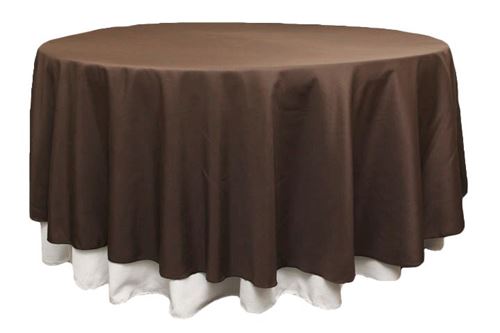 Picture of Table Cloth 108 - Chocolate (Poly Round)