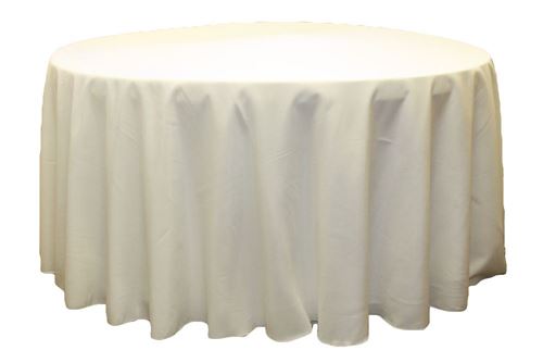 Picture of Table Cloth 132 - Ivory (Poly Round)