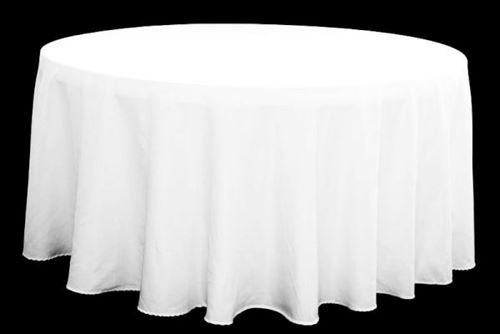 Picture of Table Cloth 108 - White (Poly Round)