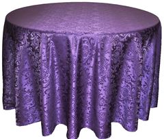Picture of Table Cloth 120 - Eggplant (Poly Damask  Round)