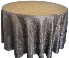 Picture of Table Cloth 120 - Chocolate (Poly Damask  Round)
