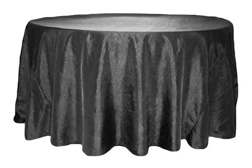 Picture of Table Cloth 120 - Black (Crushed Taffeta Round W)