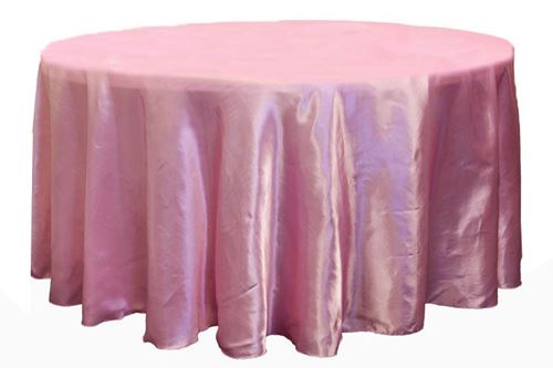 Picture of Table Cloth 108 - Pink (Satin Round)
