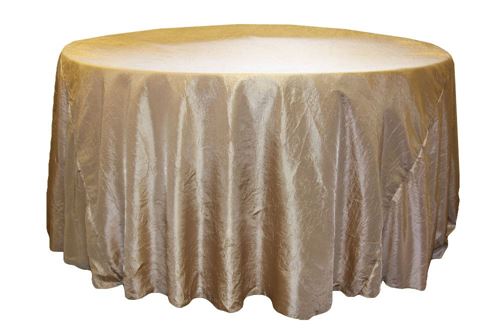 Picture of Table Cloth 120 - Champagne (Crushed Taffeta Round)
