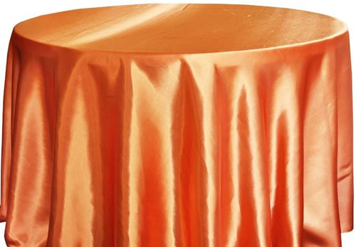 Picture of Table Cloth 90 - Tangerine (Satin Round)