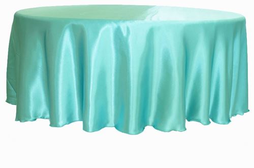Picture of Table Cloth 108 - Tiffany Blue/Aqua (Satin Round)