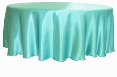 Picture of Table Cloth 90 - Tiffany Blue/Aqua (Satin Round)