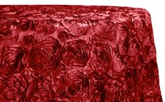 Picture of Table Cloth 120 - Apple Red (Satin Rosette Round)