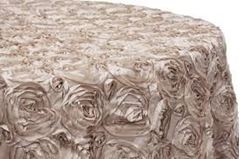 Picture of Table Cloth 120 - Champagne (Satin Rosette Round)