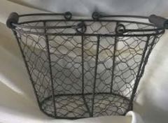 Picture of Basket (Chicken wire, oval)  - Brown