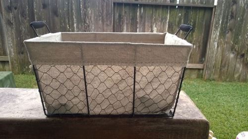 Picture of Basket (Chicken wire, rectangle)  - Brown