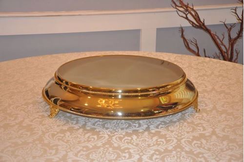 Picture of Cake stand (Roped edge) 18" - Gold