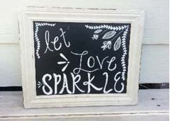 Picture of Chalkboard (Let Love Sparkle) 14X17 - Distressed