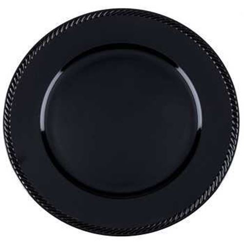 Picture of Charger Plate (Roped)  - Black