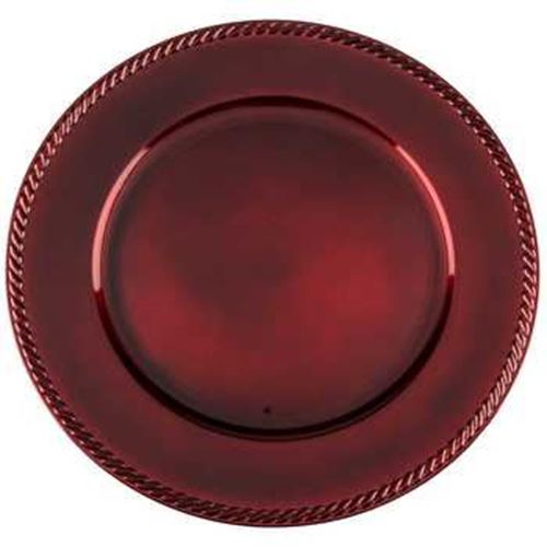 Picture of Charger Plate (Roped)  - Red