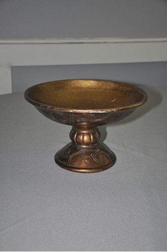 Picture of Decor (Pedestal Bowl) 6.5X10.75 - Gold