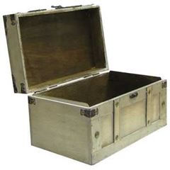 Picture of Decor (Wood Chest Trunk)  - Off White