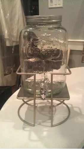 Picture of Dispenser (Mason jar w/Stand) 2 Gal - Clear