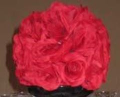 Picture of Flower ball (Silk) Lg - Red
