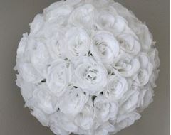 Picture of Flower ball (Silk) Lg - White