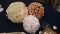Picture of Flower ball (Silk) Med - Pale Pink & Peach