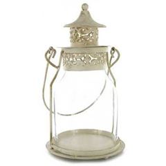 Picture of Lantern (Antique glass)  - Off White