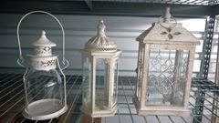 Picture of Lantern (Antique glass)  - Off White